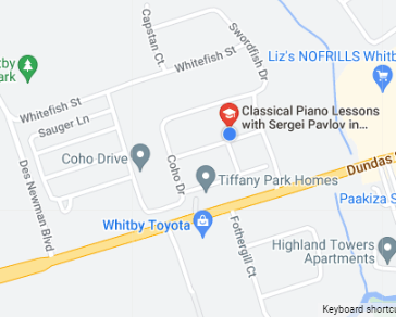 piano studio location on map